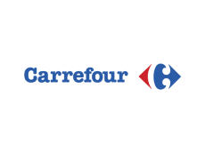 Logo de Carrefour, cliente prominente de ICA-Grupo, líderes en ingeniería de retail.